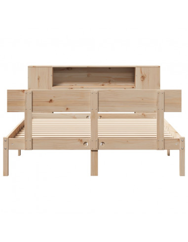 Letto Libreria senza Materasso 150x200 cm in Legno di Pino
