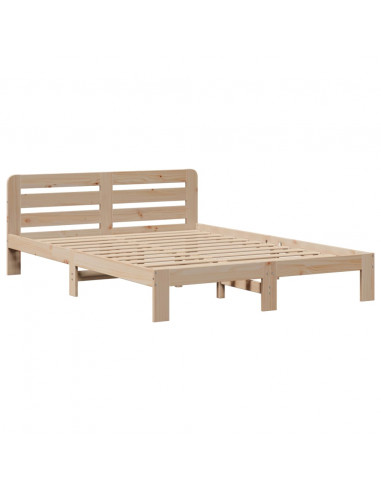 Letto Libreria senza Materasso 150x200 cm in Legno di Pino