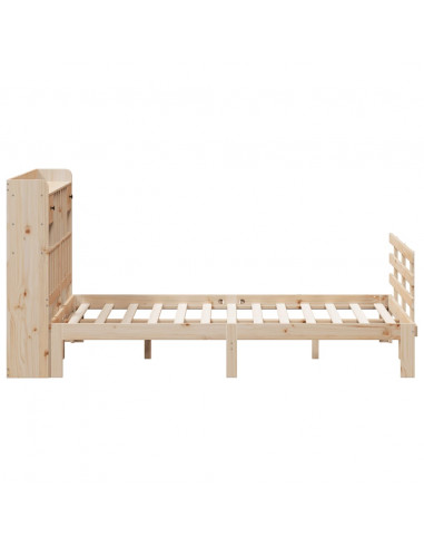 Letto Libreria senza Materasso 150x200 cm in Legno di Pino