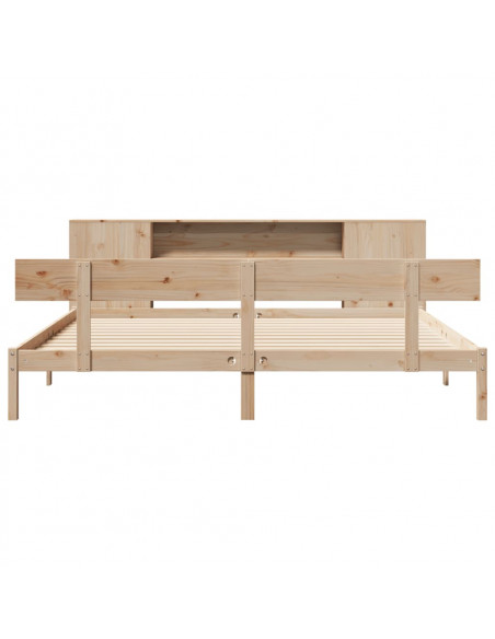 Letto Libreria senza Materasso 180x200 cm in Legno di Pino