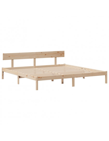 Letto Libreria senza Materasso 180x200 cm in Legno di Pino