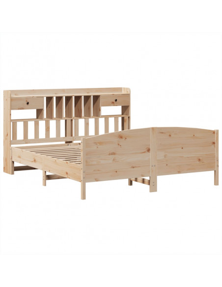 Letto Libreria senza Materasso 180x200 cm in Legno di Pino