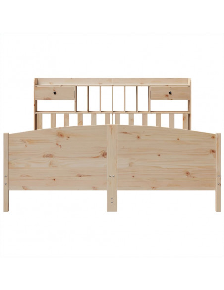 Letto Libreria senza Materasso 180x200 cm in Legno di Pino