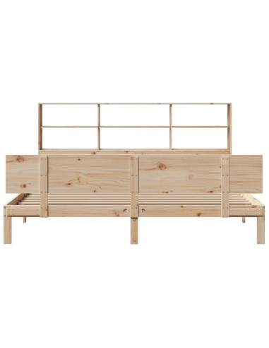Letto Libreria senza Materasso 180x200 cm in Legno di Pino