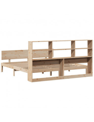 Letto Libreria senza Materasso 180x200 cm in Legno di Pino