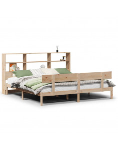 Letto Libreria senza Materasso 180x200 cm in Legno di Pino