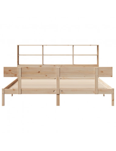 Letto Libreria senza Materasso 180x200 cm in Legno di Pino