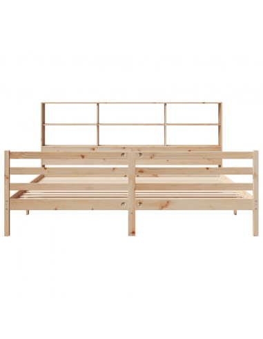 Letto Libreria senza Materasso 180x200 cm in Legno di Pino