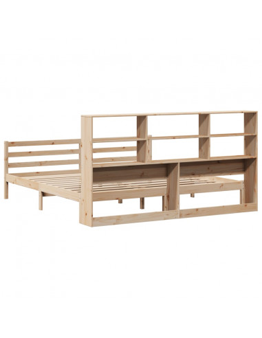 Letto Libreria senza Materasso 180x200 cm in Legno di Pino