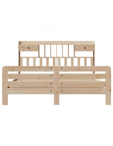Letto Libreria senza Materasso 180x200 cm in Legno di Pino