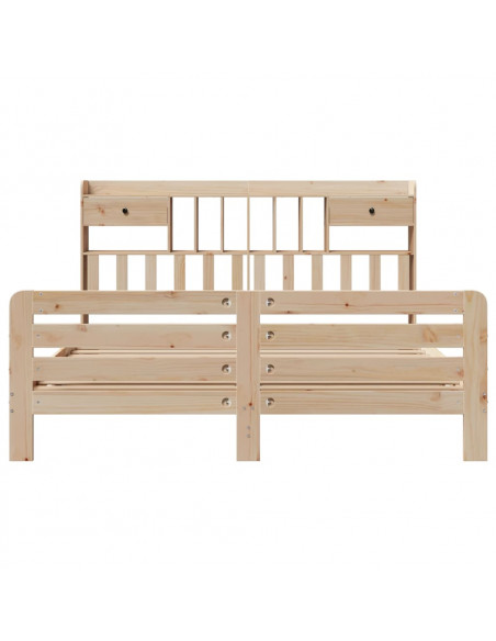 Letto Libreria senza Materasso 180x200 cm in Legno di Pino
