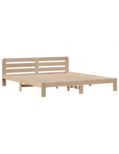 Letto Libreria senza Materasso 180x200 cm in Legno di Pino