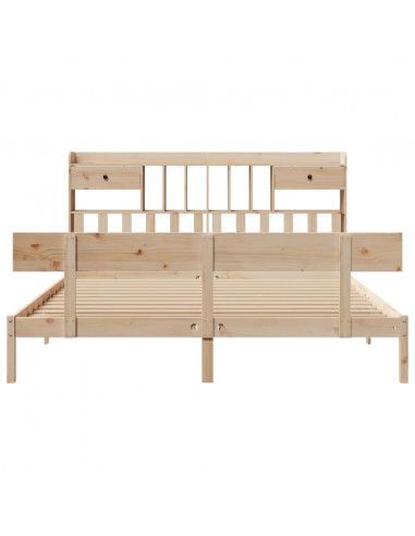 Letto Libreria senza Materasso 180x200 cm in Legno di Pino