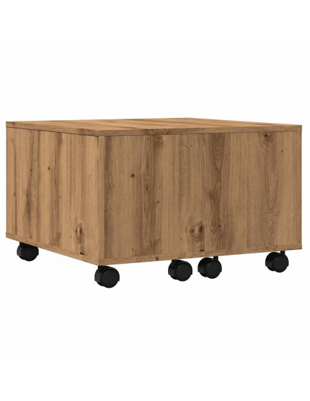 Tavolino Salotto Rovere Artigianale 60x60x38 cm in Truciolato