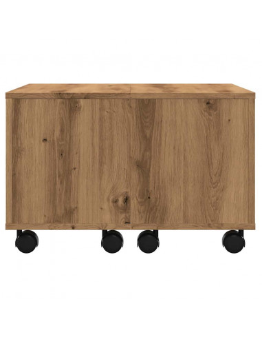 Tavolino Salotto Rovere Artigianale 60x60x38 cm in Truciolato