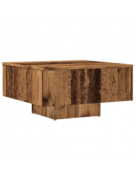 Tavolino Salotto Legno Antico 60x60x31,5 cm Legno Multistrato