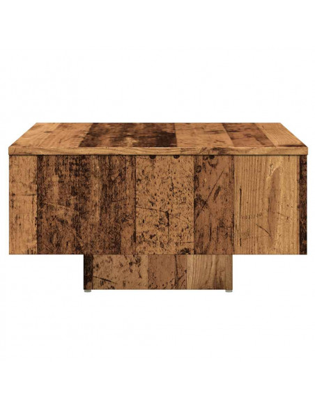 Tavolino Salotto Legno Antico 60x60x31,5 cm Legno Multistrato