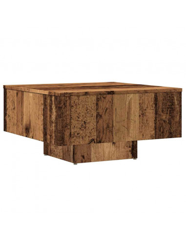 Tavolino Salotto Legno Antico 60x60x31,5 cm Legno Multistrato