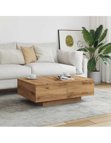 Tavolino da Salotto Rovere Artigianale 90x60x31 cm Truciolato