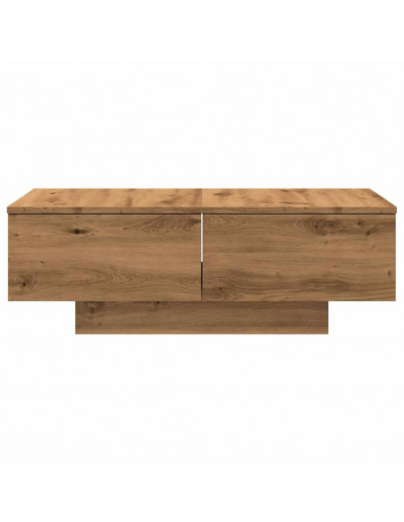 Tavolino da Salotto Rovere Artigianale 90x60x31 cm Truciolato