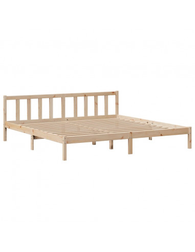 Letto Libreria senza Materasso 200x200 cm in Legno di Pino