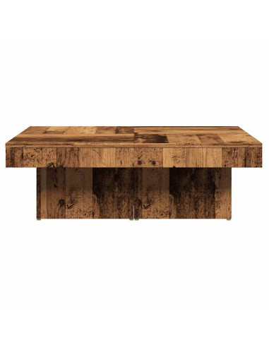 Tavolino da Salotto Legno Antico 90x90x28 cm in Truciolato