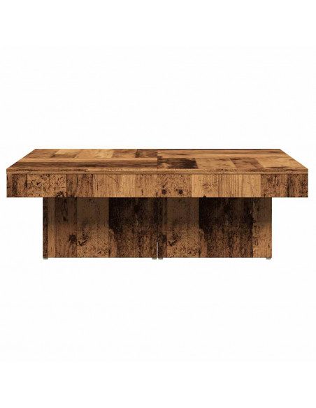 Tavolino da Salotto Legno Antico 90x90x28 cm in Truciolato