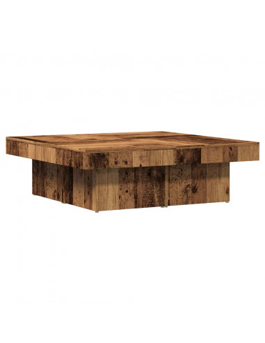 Tavolino da Salotto Legno Antico 90x90x28 cm in Truciolato
