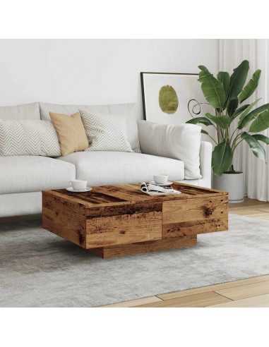 Tavolino da Salotto Legno Antico 90x60x31 cm Legno Multistrato