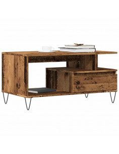 Tavolino da Salotto Legno Antico 90x49x45 cm Legno Multistrato