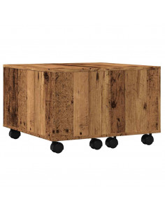 Tavolino da Salotto Legno Antico 60x60x38 cm Legno Multistrato