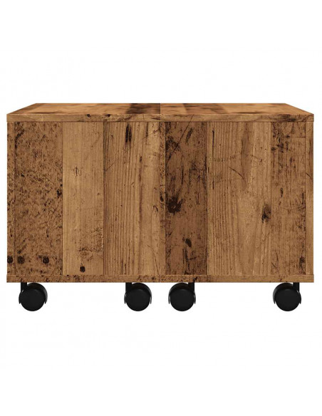 Tavolino da Salotto Legno Antico 60x60x38 cm Legno Multistrato