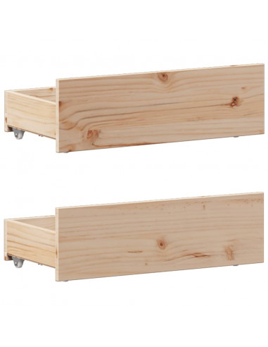 Letto Libreria senza Materasso 90x190 cm Legno Massello Pino