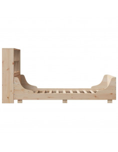 Letto Libreria senza Materasso 90x200 cm Legno Massello