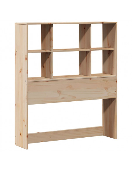 Letto Libreria senza Materasso 90x200 cm Legno Massello Pino