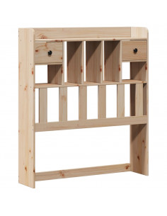 Letto Libreria senza Materasso 90x200 cm Legno Massello Pino