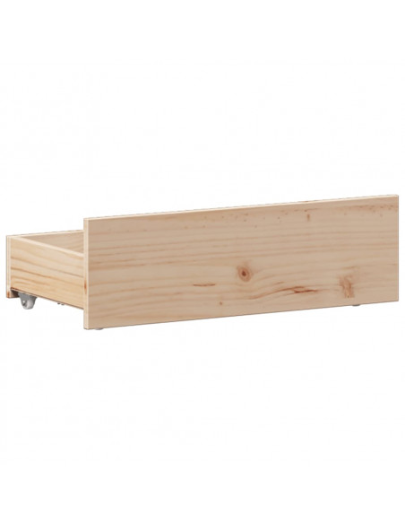 Letto Libreria senza Materasso 90x200 cm Legno Massello Pino