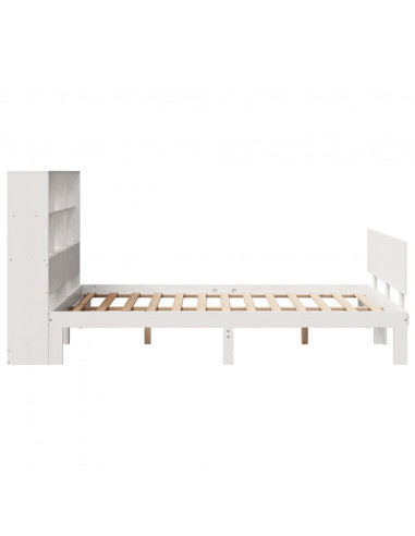 Letto Libreria senza Materasso Bianco 120x190 cm Legno di Pino