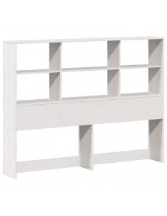Letto Libreria senza Materasso Bianco 120x190 cm Legno di Pino