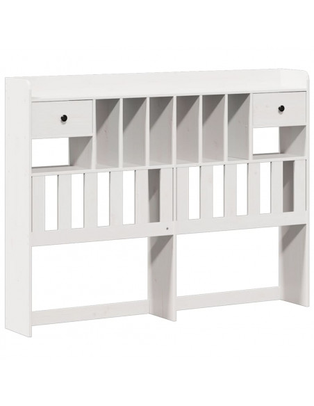 Letto Libreria senza Materasso Bianco 140x200 cm Legno di Pino