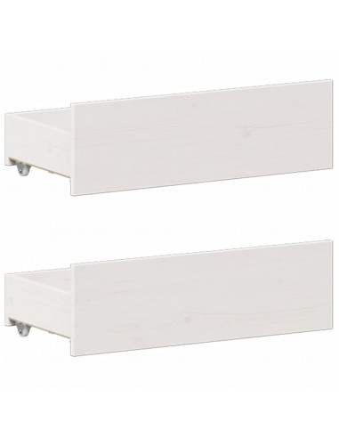 Letto Libreria senza Materasso Bianco 140x200 cm Legno di Pino