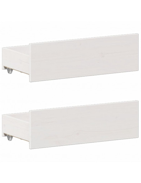 Letto Libreria senza Materasso Bianco 140x200 cm Legno di Pino