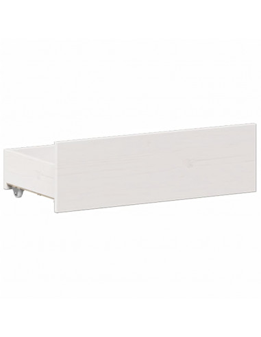 Letto Libreria senza Materasso Bianco 140x200 cm Legno di Pino