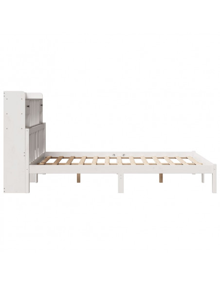 Letto Libreria senza Materasso Bianco 140x200 cm Legno di Pino