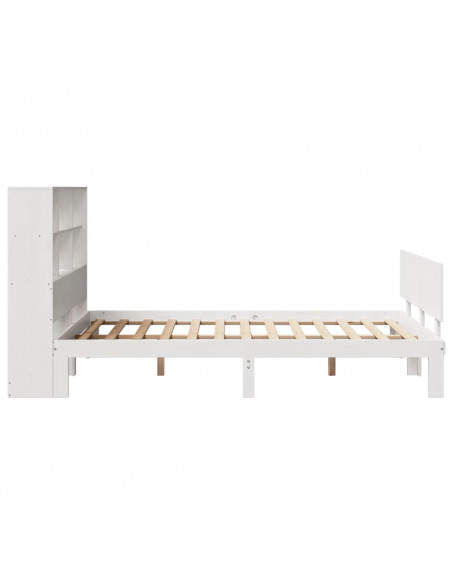 Letto Libreria senza Materasso Bianco 140x200 cm Legno di Pino