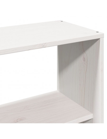 Letto Libreria senza Materasso Bianco 140x200 cm Legno di Pino