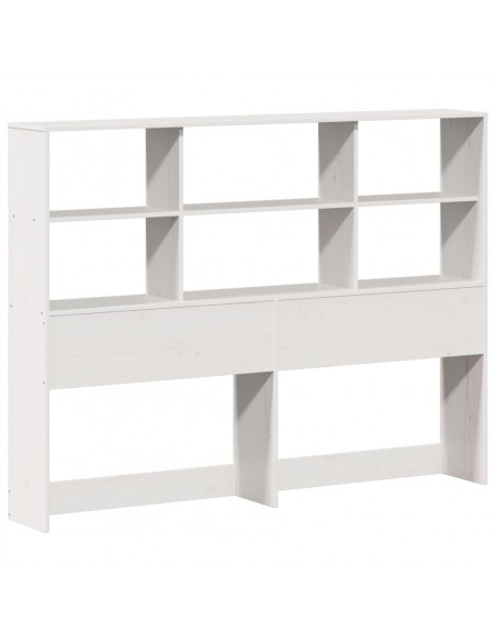 Letto Libreria senza Materasso Bianco 140x200 cm Legno di Pino