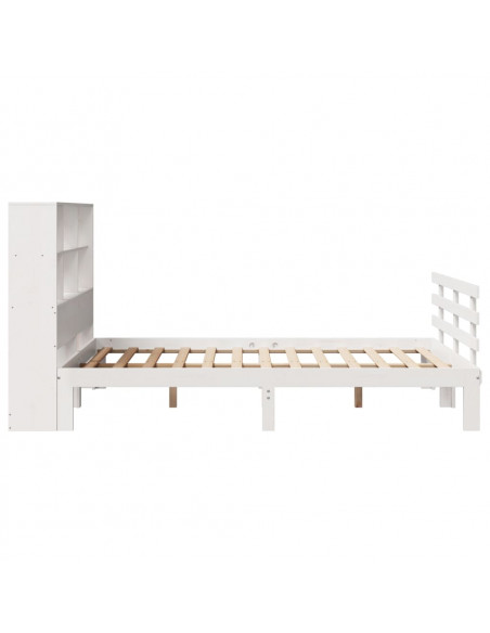 Letto Libreria senza Materasso Bianco 160x200 cm Legno di Pino