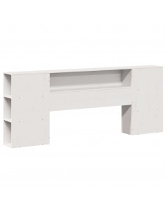 Letto Libreria senza Materasso Bianco 200x200 cm Legno di Pino