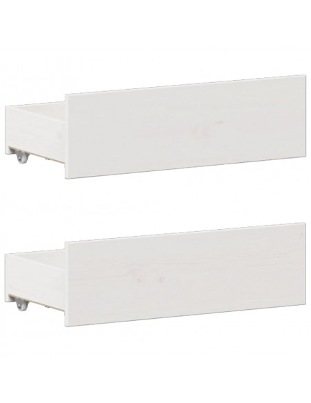 Letto Libreria senza Materasso Bianco 200x200 cm Legno di Pino